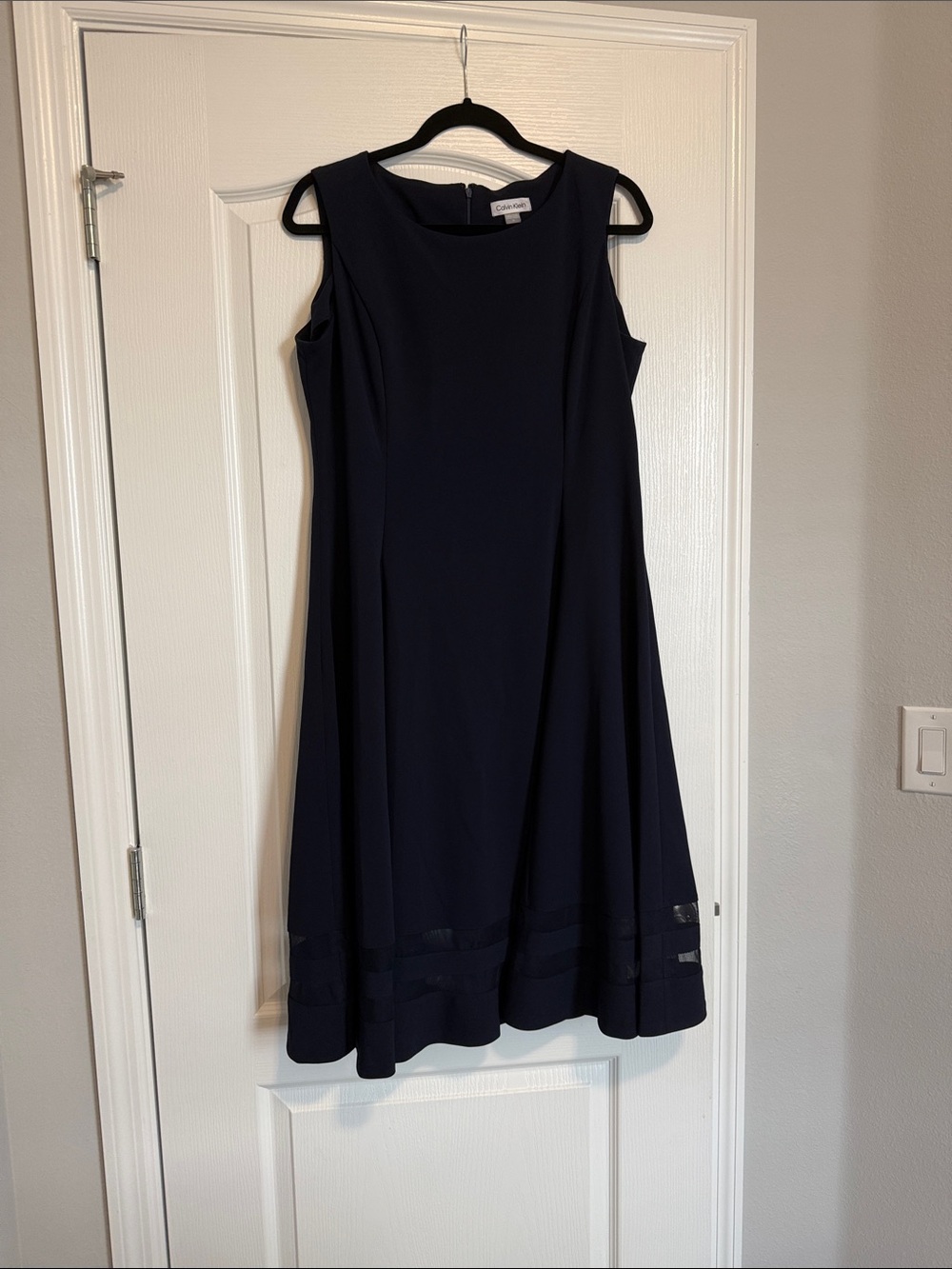 Calvin Klein Dark Navy Sleeveless A-Line Dress